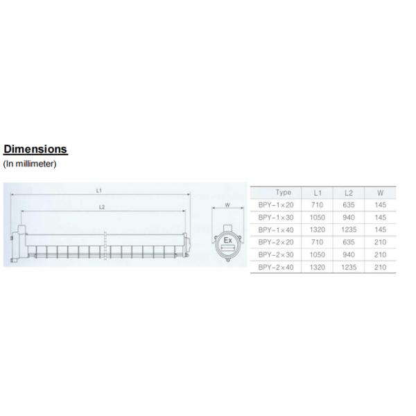 High Anti Corrosion Performance 100lm/w Explosion Proof Led  8KG Linear Light Tube Light For Zone 1 2  Zone 21 22
