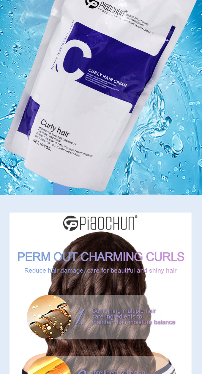Afro Curly Perm Solution Anti Frizz Cream For Curly Hair Professional Salon Use