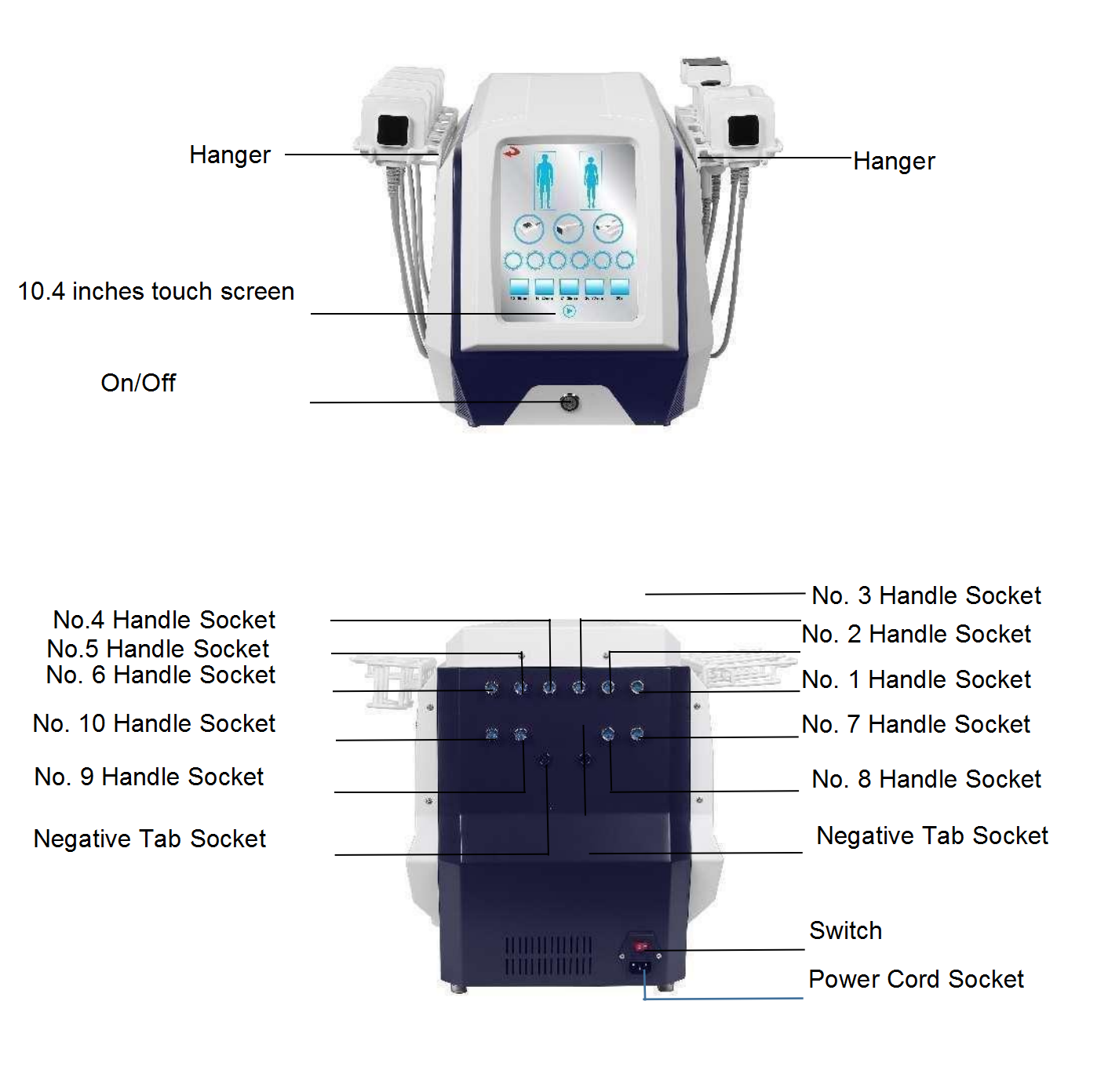 10 - 800W Body Slimming Machine 2MHz Fat Reduction Machine Portable