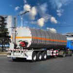 43500L 3 Axles Carbon Steel Insulated Tanker Trailers For Palm Oil Crude Oil