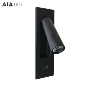 Wholesale IP20 recessed mounted reading wall light LED led headboard wall light/bed reading light for hotel from china suppliers