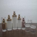 Custom Acrylic Ribbed Cap 80ml Airless Cosmetic Bottles