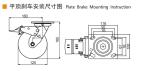125mm Heavy Duty Casters 5 Inch Swivel Casters With Brake 735-56