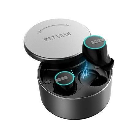 round shape V5.0 TWS headphones Quality Wireless Blue tooth Dual Earphones In