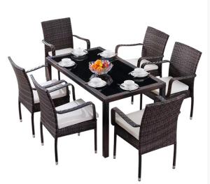 Wholesale Hotel PE Rattan wicker chair Aluminium Outdoor Garden Patio stackable chair and table from china suppliers