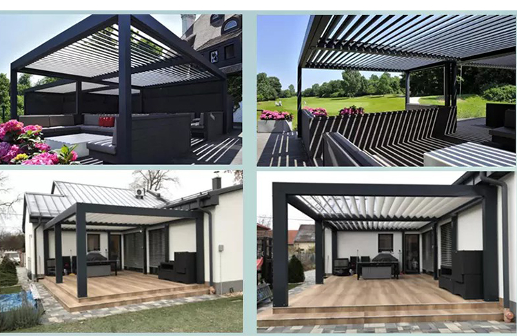 4x3m Manual/electric Alu.Louvred Pergola