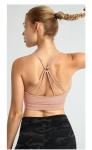 wear resistance Paded Womens Sports Bra Binding Straps Back