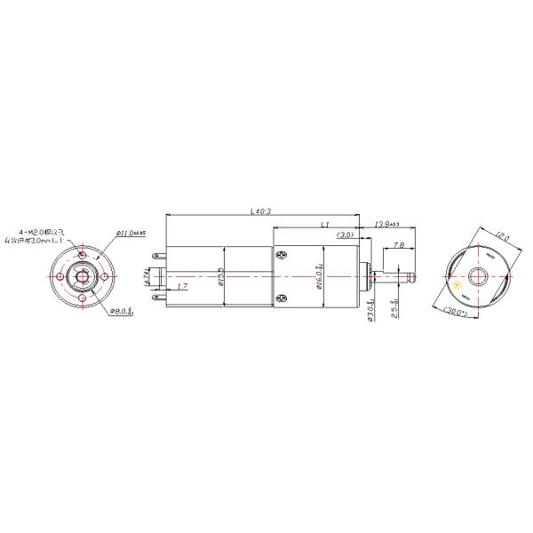 16mm 5V 21RPM Low Power DC Gear Motor With Planetary Reduction Gearbox