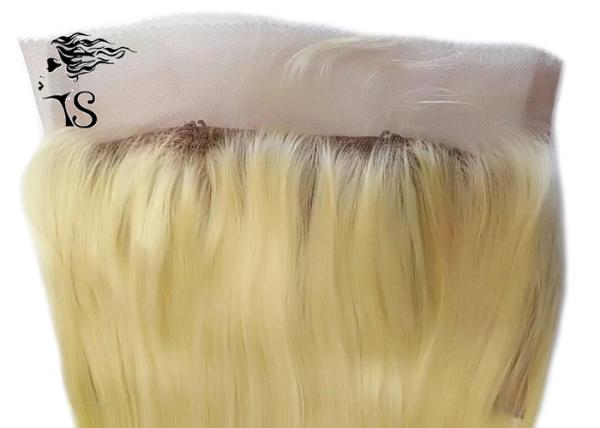 14 Inch Silky Straight 360 Lace Frontal Wig , Blonde 360 Lace Frontal With