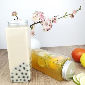 Wholesale 500ml Square Disposable Bottles with Caps, Safe Food Grade Plastic Containers for Beverages, Oil, Juice from china suppliers