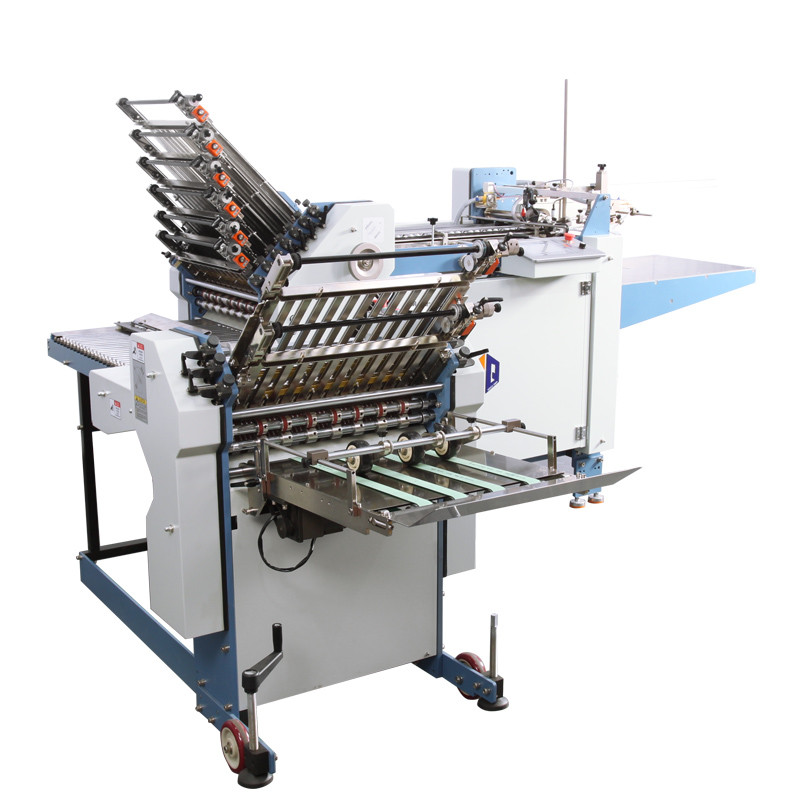 Cost-effective A3 Leaflets Insert Paper Cross Folding Machine With Gear Driving Paper Folder