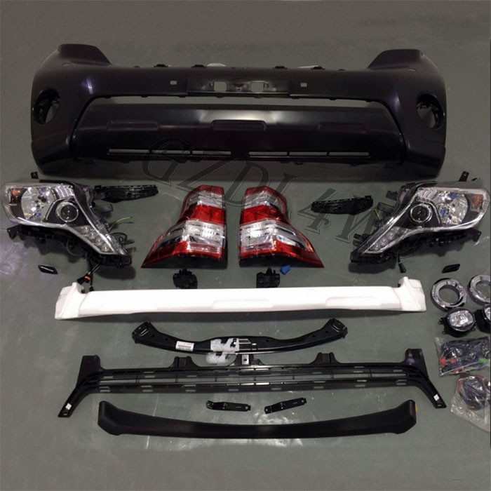 Normal Facelift Bumper Kit Toyota Land Cruiser Prado 2008-2013 Upgrade To 2014-2017