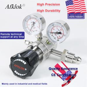 Wholesale Inlet 4000 Outlet 30psi Two-Stage Stainless Steel Pressure Regulator for Nitrogen Oxygen CO2 Gas Supply in Laboratories from china suppliers