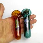 Durable Glass Hand Pipe Rick And Morty Pickle Tobacco Cucumber Label