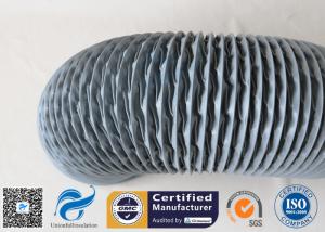Wholesale PVC Coated Fiberglass Fabric Flexible Air Ducts 200MM 10M Grey 260℃ HAVC System from china suppliers