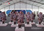 40M Wide Outdoor Event Tents Plain White PVC Roof Cover For Exhibition