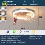 Japanese Remote Control Ceiling Light Acrylic Iron Material