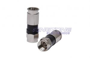 China F Type Male Bulkhead Coaxial Cable Connectors 75 Ohm for RG58 RG 59 RG6 on sale