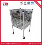 Mini Square Shape Wire Display Shelving With Wheels Height 900mm