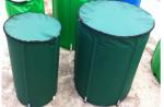 Greenhouse PVC Garden Rain Barrels , Collapsible Plastic Water Barrels 150L