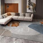 Customized Living Room Floor Carpet Rug Simple Printing Crystal Velvet Carpet