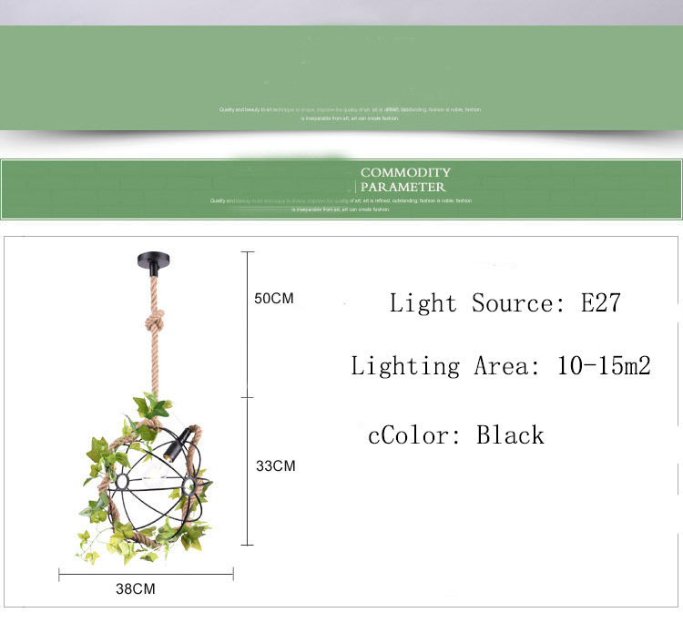 Simulation Green Plant Pendant Lamps Creative Modern Simple Plant Hanging Light(WH-VP-147)