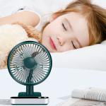 Shaking Head Digital Display Rechargeable Usb Fan Silent Cycle Electric
