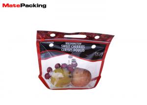 Wholesale Custom Size Fruit / Fresh Vegetable Plastic Packaging Bags Pouch With Hanger Hole from china suppliers