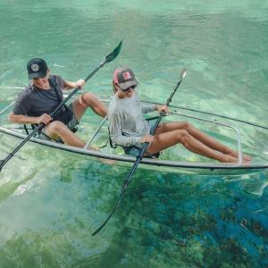 Wholesale 200kgs Capacity Glass Bottom Kayak Transparent Canoe Clear Crystal Kayak See Bottom Canoe from china suppliers