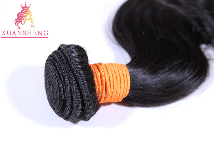 Black Brazilian Virgin Human Hair No Shedding Body Wave Bundles Free