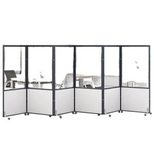 Wholesale Commercial Furniture Transparent Sub-glazed Partition Office Collapsible Mobile Screen from china suppliers