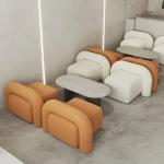 Star Hotel Lobby Furniture Leisure Sofas Chairs Tables Custom Regular Size