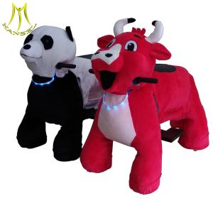 Wholesale Hansel coin operated electric plush kids animal panda rider in parties from china suppliers