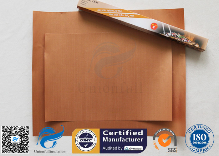 Non Stick Silicone Baking Mat PTFE BBQ Grill Mat Reusable FDA Set Of 2