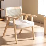 Wooden Chairs for Living Room and Hotel Modern Design Soft Seat Solid Wood