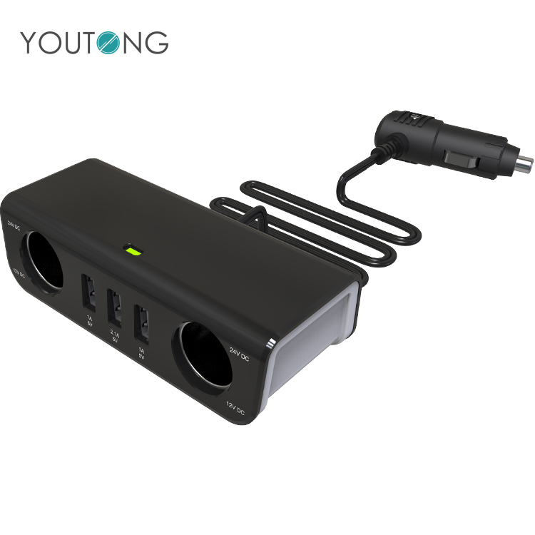 Cigarette Lighter Adaptor Quick Charge USB A and C Car Charger for iPhone Huawei etc