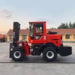 Industrial 42KW 3500kg Off Road Forklift with 4 cylinder engine