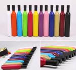105cm Manual Open Custom Wine Bottle Umbrella With Silver Coating