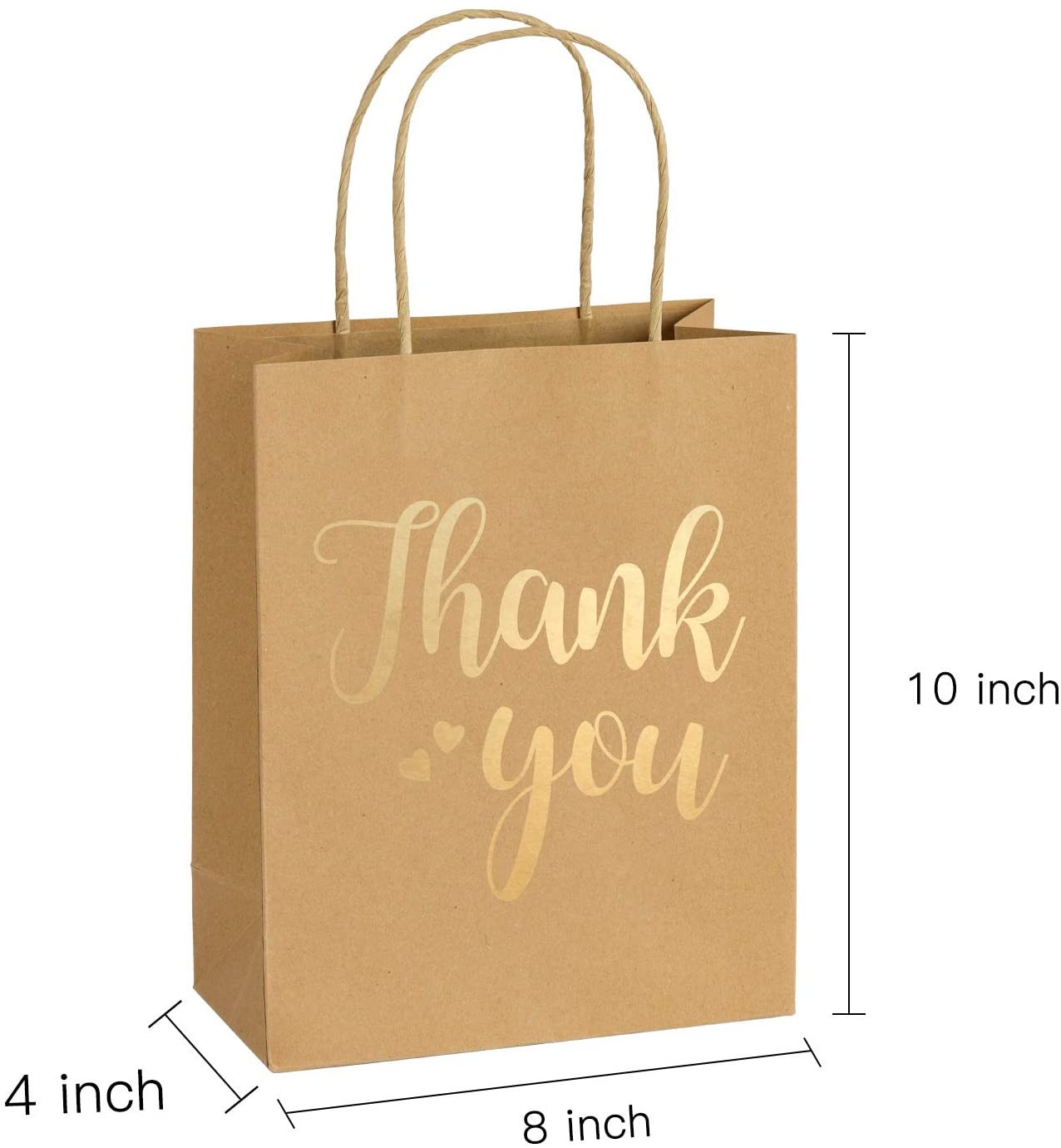 100% Eco Friendly Takeaway Paper Bags Recycled Gift Bags Bulk With Reinforced Handle