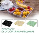 Disposable corn starch plates biodegradable corn starch food container,