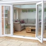 Sun Room Aluminum Metal Hinged Door Wind Resistance No Fading