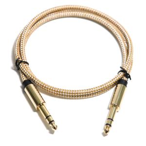 Wholesale Guita String RCA Audio Cable 6.35MM Knited Rope Fine Metal Interface 0.8M from china suppliers