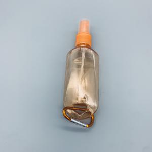 Wholesale Plastic 60ml Empty Hand Sanitizer Bottle PET Spray Travel With Carabiner from china suppliers