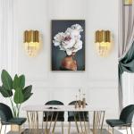 Home Hotel Modern Crystal Wall Lights Luxury E14 x 2
