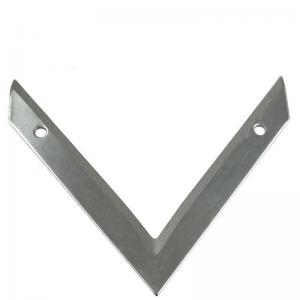 China V-shaped food 420 stainless steel cutting blade custom V-shaped blade V-shaped wire cutting blade on sale