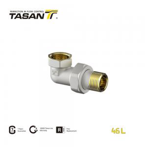 Wholesale Antirust 1/2inch ~2inch Brass Radiator Valve Brass Angle Fitting In 3 Pieces 46L from china suppliers