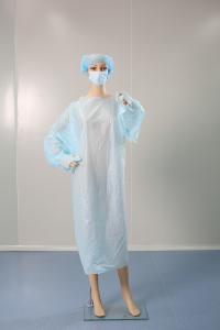 Wholesale Non Irritating Unisex PP Isolation Gown , Antivirus Disposable Hospital Gowns from china suppliers