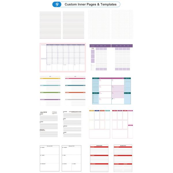 Custom Printing Hardcover Wedding Planner Notebook Spiral Binding Diary Journal Notebook