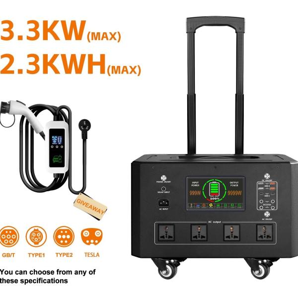 Emergency Road Rescue Home EV Charging Station With Battery Storage Overvoltage