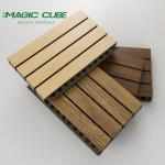 Eco-friendly High Quality wall sound-absorbing wood grooved acoustic panel for